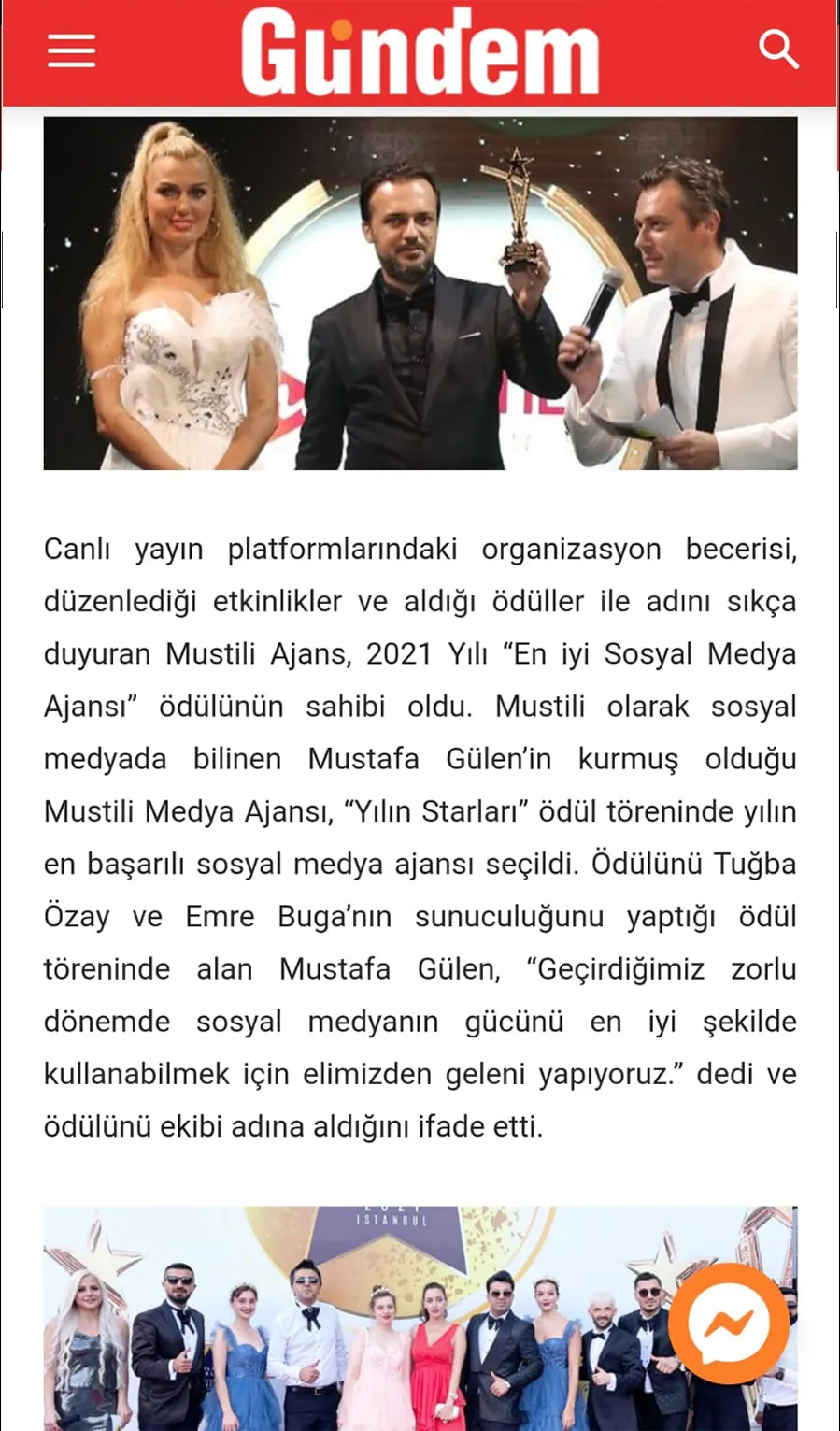 DAÜ Gündem — Yılın Starları Ödülleri, Furkan Bilgiçli imzası ile sahiplerini buldu haber kupürü